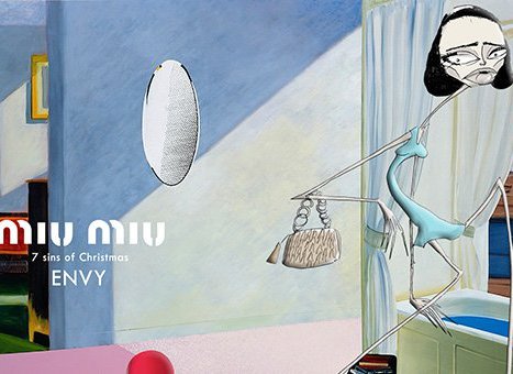 7 смертных грехов в иллюстрированной рекламной кампании Miu Miu