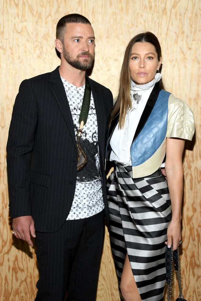 Джастін Тімберлейк, Джессіка Біл, Катрін Деньов на показі Louis Vuitton SS20