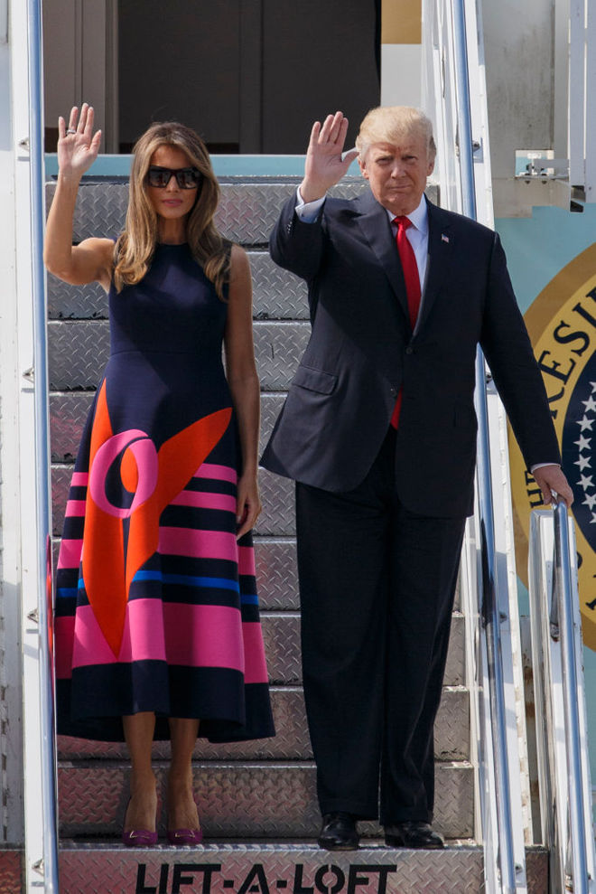 Мелания Трамп надела яркое платье от Delpozo (фото)