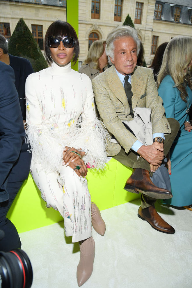 Наоми Кэмпбелл, Амбер Валетта и Кайя Гербер на показе Valentino SS20