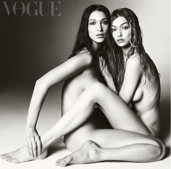 Сестры Джиджи и Белла Хадид снялись обнаженными для Vogue